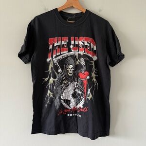 Vintage The Used T-Shirt In Love and Death Emo Punk Rock Band Y2K 2004 Black